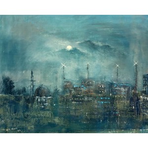 Hamid Alvi, 26 x 32 inch, Oil on Canvas, Seascape Painting, AC-HA-089